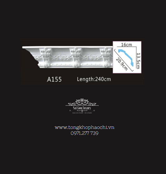Phào cổ trần hắt sáng PU   SL-A174