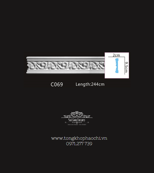 Phào trần hoa văn PU SL-C069