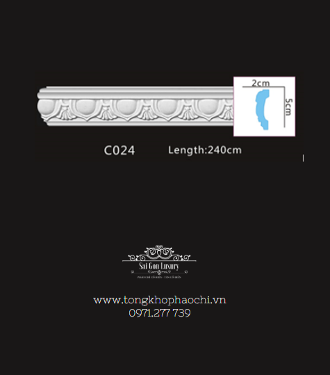 Phào tường hoa văn PU   SL-CO24